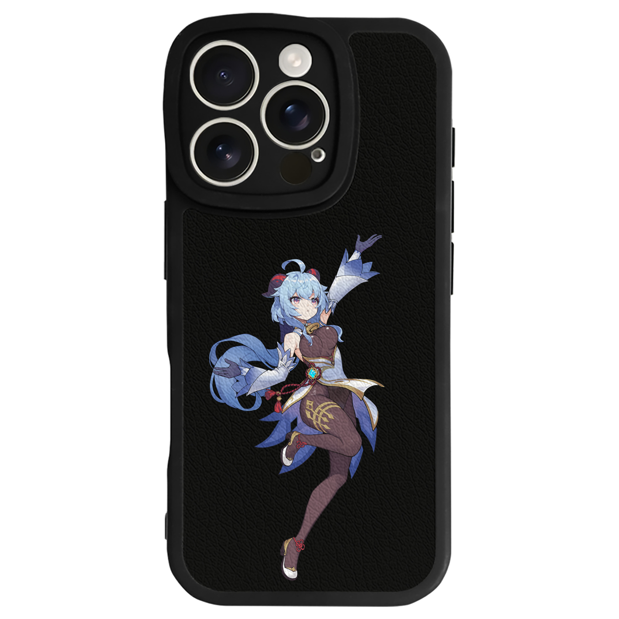 げんし神 甘雨 かんう genshin Ganyu 【iPhone 16シリーズ対応】シリコンスマホケース（レザー調） 材質：シリコン